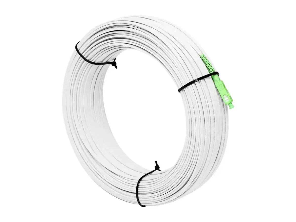 DYS FTTH drop patch cord with SC/APC connector and white drop cable